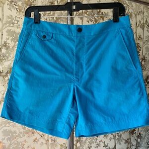 NEW! Billy Reid Vibrant Blue Flat Front Shorts